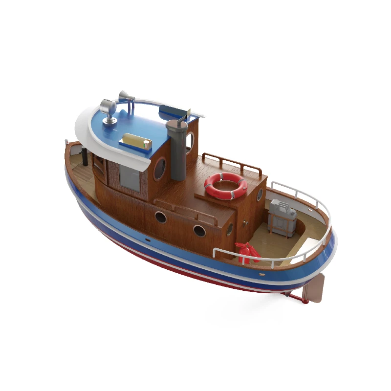 1/12 M3 RC Yacht Model Kit DIY 410mm Handmade Wooden Boat Cute Tugboat