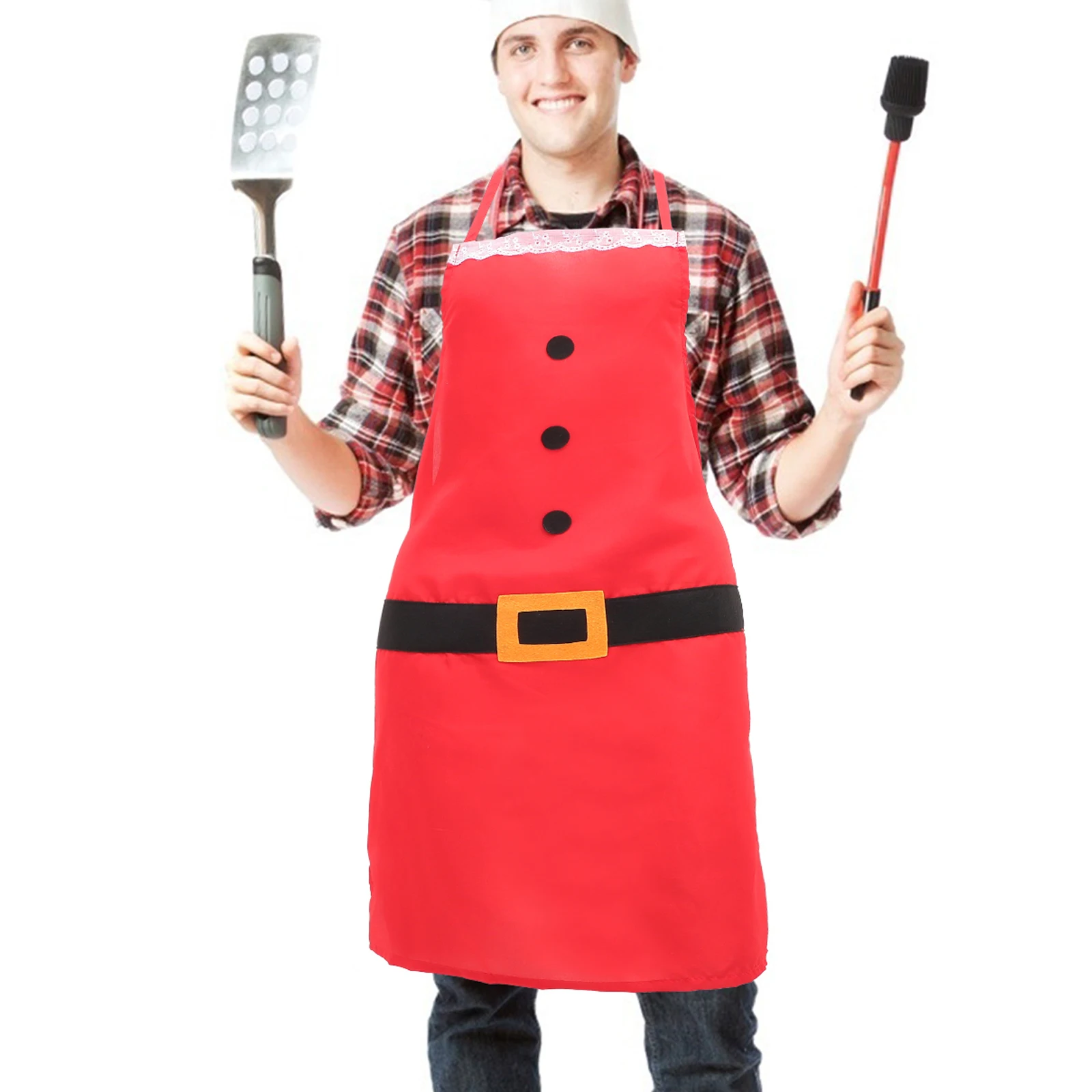 

Creative Christmas Aprons For Adults Comfortable Party Kitchen Waiter Restaurant Hotel Decor Festive Atmosphere Baking