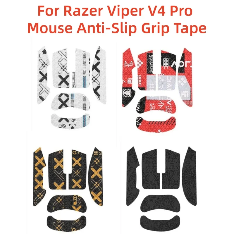 

For Razer Viper V4 Pro Wireless Mouse, Handmade Lizard Skin Non Slip Suck Sweat Mouse Skate Sticker Accessory