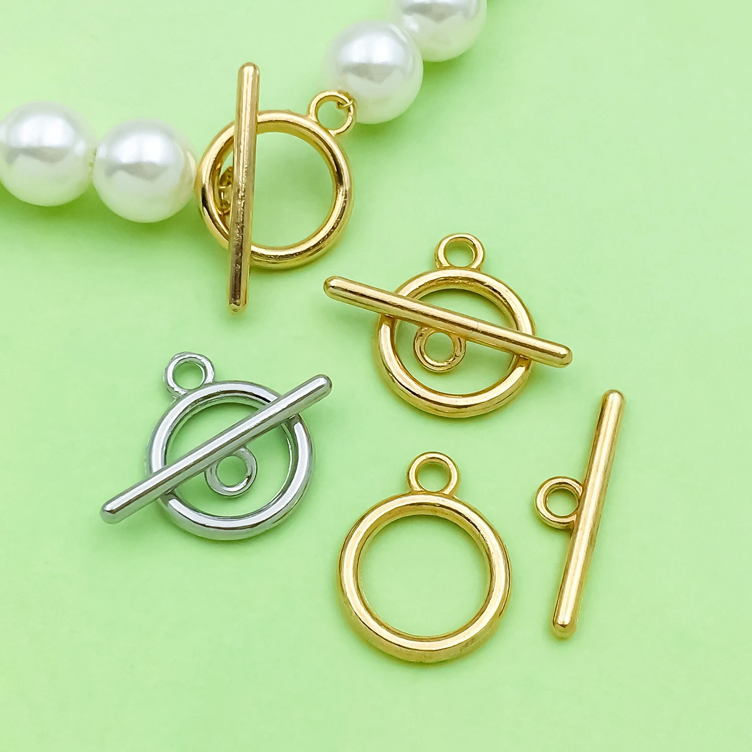 20 قطعة من أبازيم السبائك، أبازيم نهاية OT، موصلات مشبك لقلادة سوار ذاتي الصنع وأقراط وإكسسوارات صنع المجوهرات #3