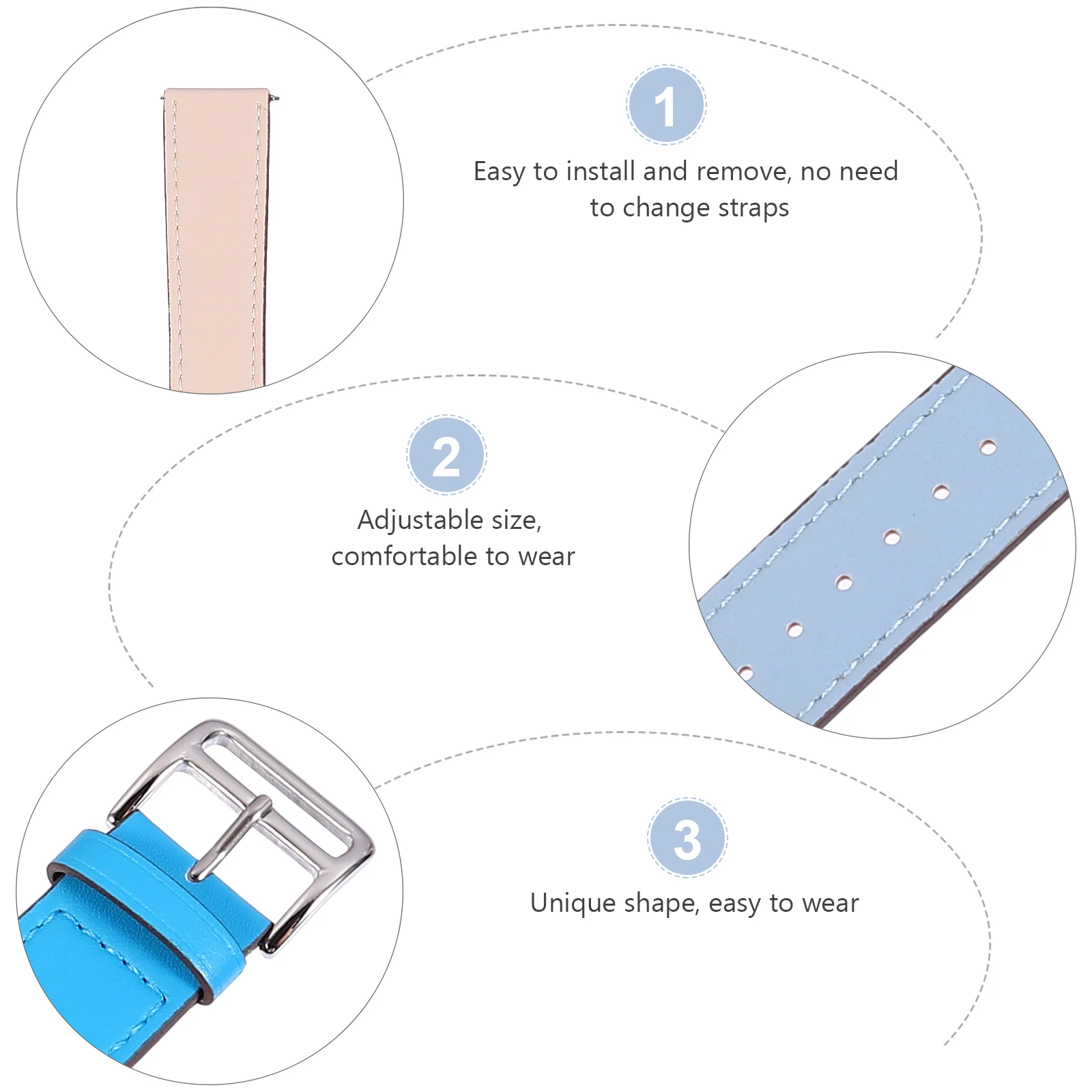 

Watch Bands Replacement Straps For Genuine Flexible Sweat Resistant Comfort Fit Classic Color Contrast