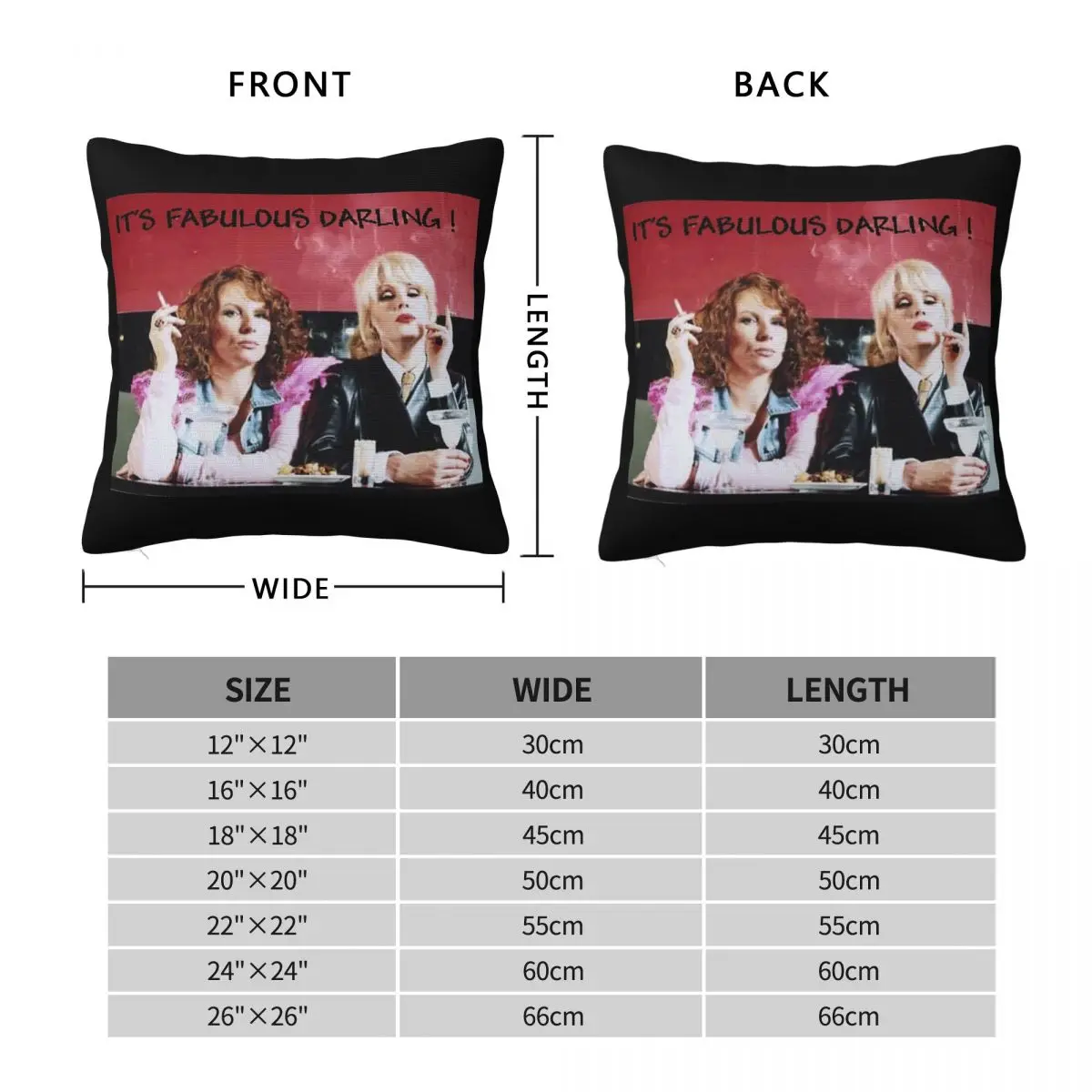 Absolutely Fabulous Darling Square Pillowcase Polyester Linen Velvet Printed Zip Decor Sofa Cushion Cover Wholesale