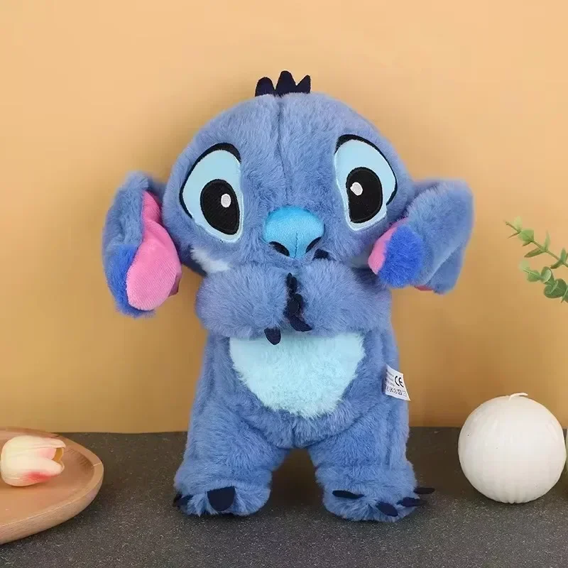 Stitch Anime Pluche Pop Met Verlichting Muziek Airbag Kawaii Sussen Speelgoed Baby Om Slaap Peluche Voor Kinderen Gift te kalmeren