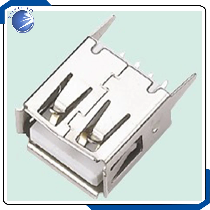 10PCS/LOT  Vertical 180 degree USB-A female socket USB A type interface straight needle master