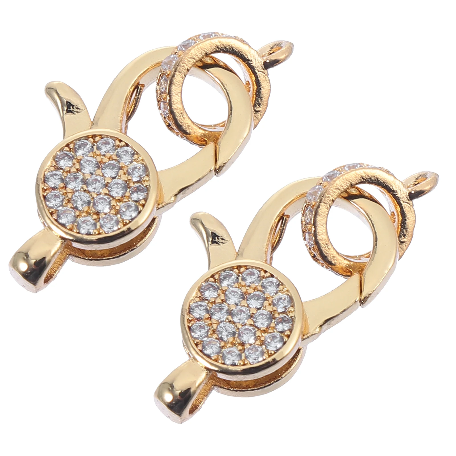 

2Pcs Gold Lobster Claw Clasp Jewelry Findings DIY Supplies Connector Buckle for Bracelets Necklaces Alloy Accessories