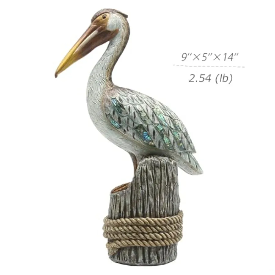 Lukitas الدائمة البجع تمثال والنحت ديكور الساحلية شاطئ الطيور تمثال الإبداعية الزخرفية زخرفة للمنزل حديقة La #3