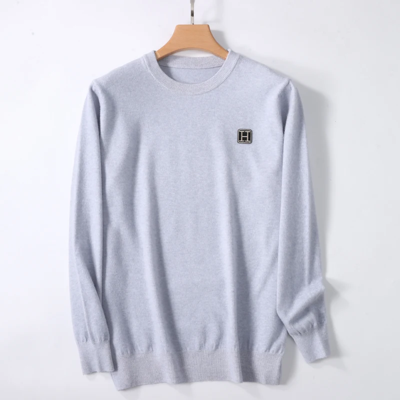 2025 autumn and winter cashmere sweater men's cashmere sweater men's sweater embroidered knitted O-neck warm sweater
