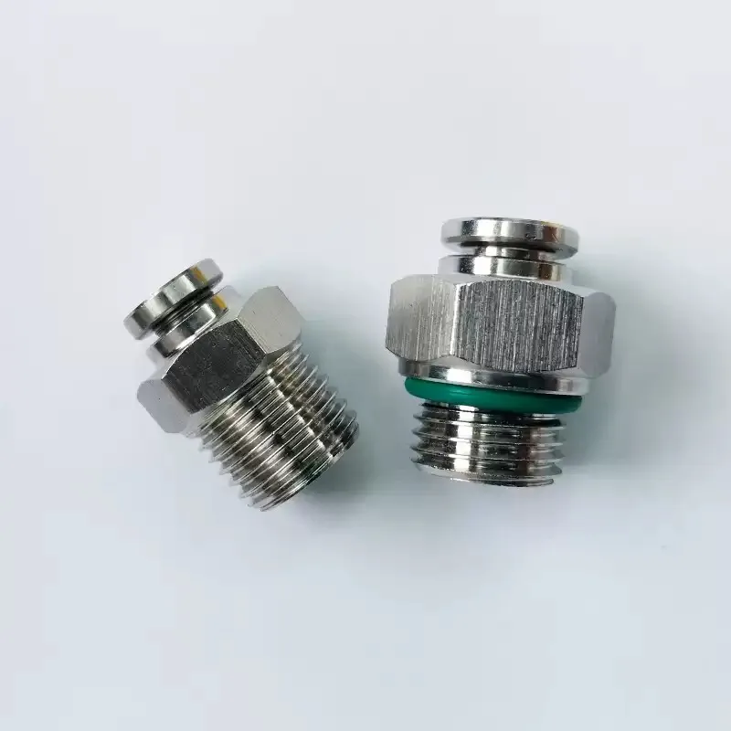 10pcs 304 Stainless Steel Pneumatic Quick Connector High Temperature Resistant Straight through PC8-02mm Quick-Insertion Trachea