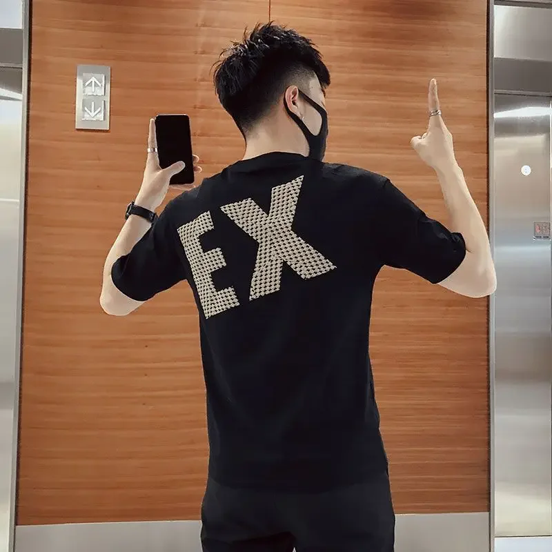 Одежда, крутая уличная одежда, модная мужская футболка, винтажные мужские футболки, оригинальный Топ с графическим принтом Xl, свободная гладкая футболка в стиле обычного Катана