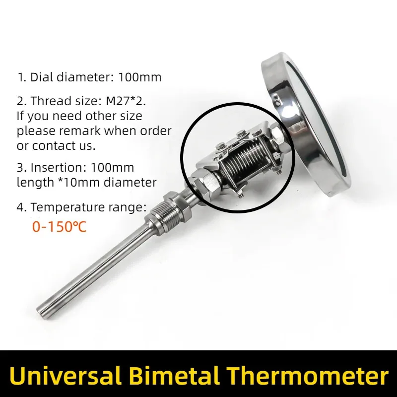 Pipeline Boiler Temperature Gauge With Controllable Upper And Lower Limits Wssx-411 Electric Contact Bimetallic Thermometer