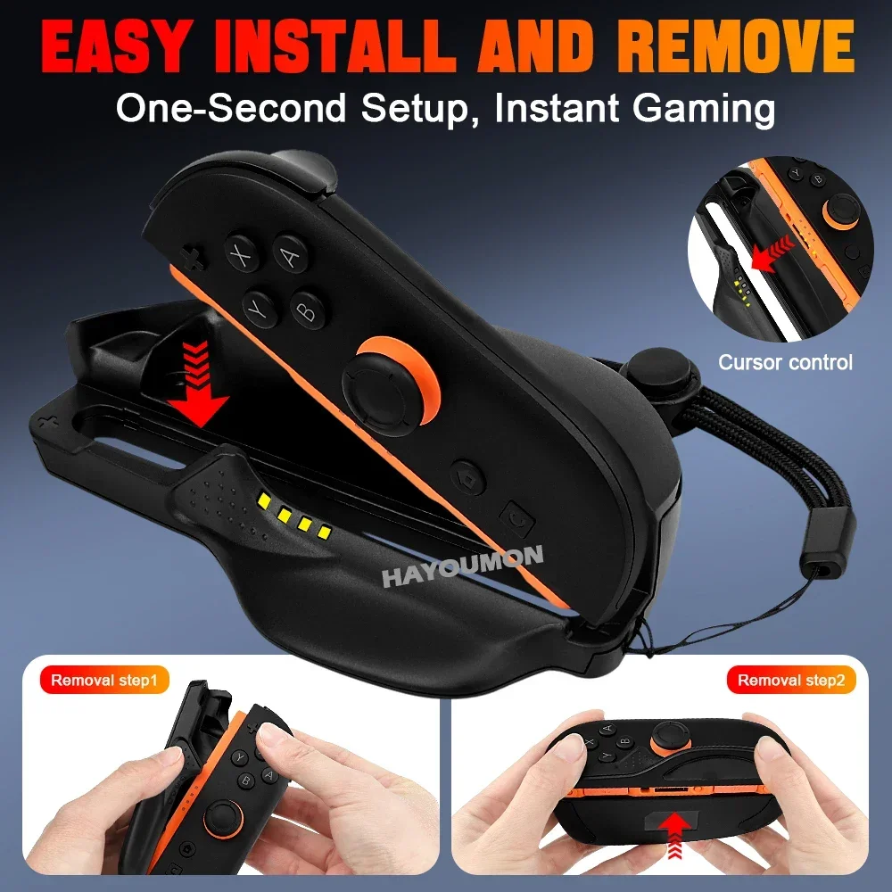 2PCS Gaming Controller Mouse Mini Portable Ergonomic Mice Left+Right Game Controller Bracket Handle Case for Switch 2 Joypad view 5