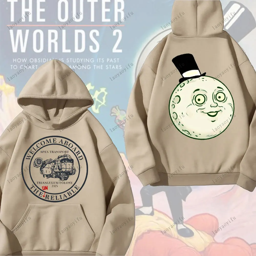 

The O-Outer Worlds 2 Gaming Hoodie Men Women Hoodie Comfortable Keep Warm Long Sleeve Tracksuit Winter Keep Warm Pullover