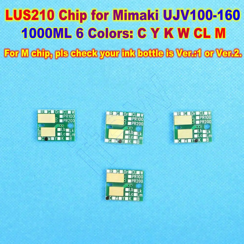 LUS210 UV Ink Chip LUS-210 Printer Cartridge Ink Chip For Mimaki UJV100-160 UJV100 160 Lus210 One Time Use Chip Ver 1 Ver 2 Kit