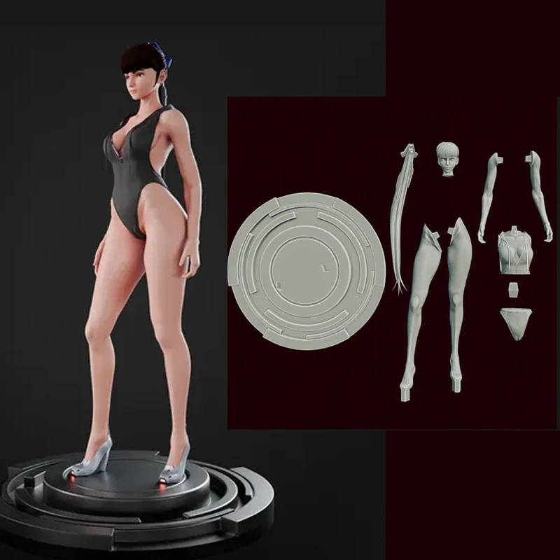 

23CM Game Character 0341 Stellar Blade 3D Print Model Unassembled Unpainted Garage Kit GK Figure White Resin Model Kit