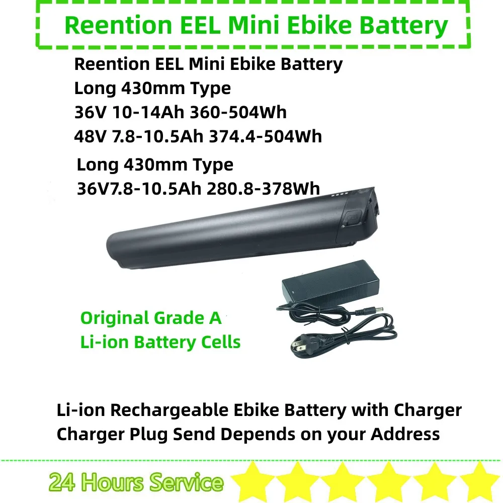 Reention EEL Mini Ebike Battery 36V 7Ah 7.8Ah 10Ah 10.4Ah 10.5Ah 12.8Ah 14Ah for Easybike Ego 2 YK Dillenger SS8 Hunter V3