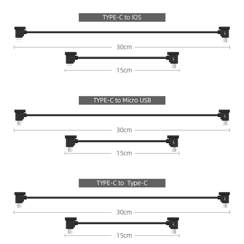 

for DJI Mavic Air 2/Air 2S/Mini 2 Remote Control Data Cable for Osmo Pocket/Pocket 2 Data Line Accessories