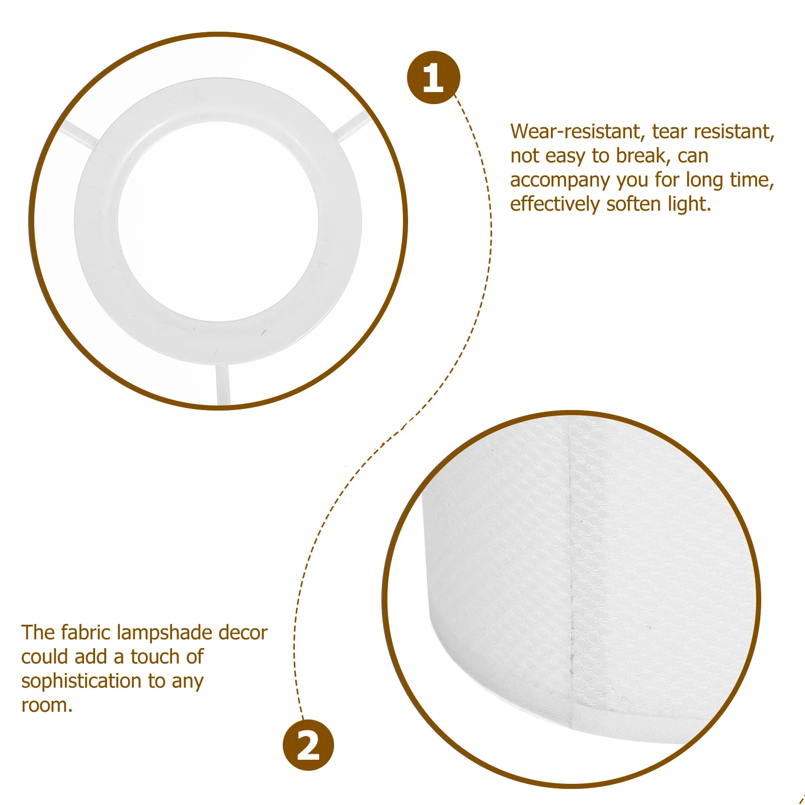 Einfacher Lampenschirm aus Stoff, rundes Trommel-Design für Tischlampe, E27, Ersatz-Lichtabdeckung, Schlafzimmer, Wohnzimmer, Ersatz-Lampenschirm