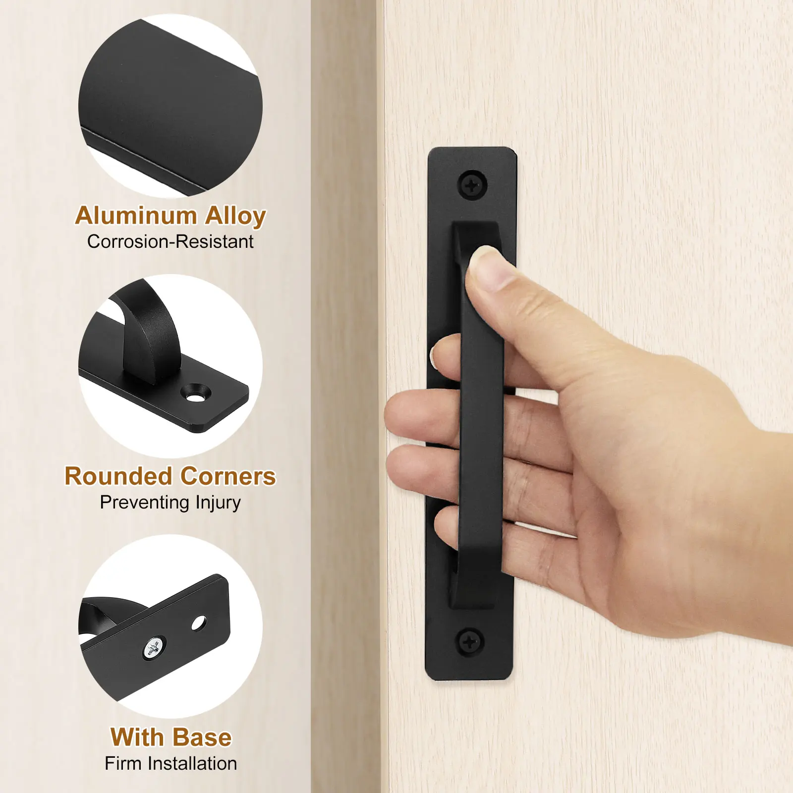 1 /2 pezzi maniglia per porta del fienile maniglie per porta maniglia per cancello da patio per armadio garage porta scorrevole armadio cassetto capannone