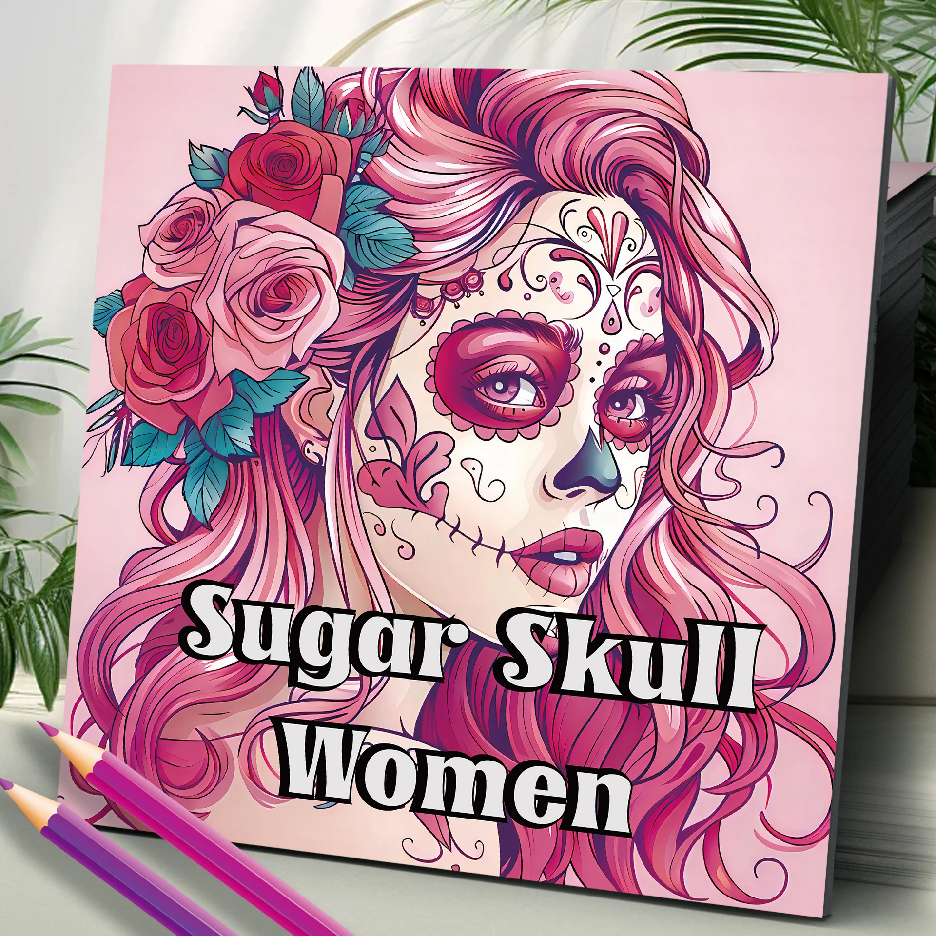 Bilderbuch für Erwachsene, 20 Blatt, Sugar SkuIl, Malbuch für Frauen, perfekt für Geschenke für den Schulanfang, Zeichnen von Halloween-Geschenken