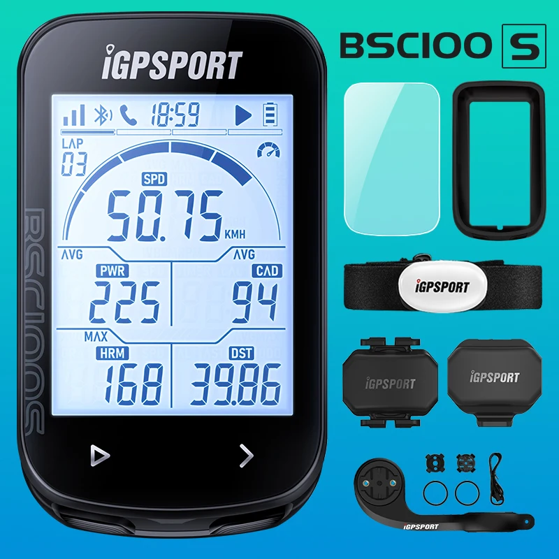 iGPSPORT BSC100S GPS Odometer Cycling Bike Computer Sensors Cycl Speedomet Riding Cycling Speedometer 2.6‘’ large screen