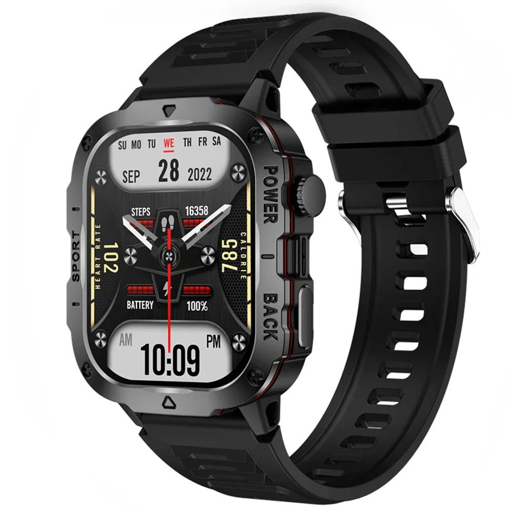 

KM01 Смарт-часы для мужчин Bluetooth-вызовы 2,01-дюймовый TFT-экран SMS-дисплей с информацией воспроизведения музыки умные часы для спорта на открытом воздухе