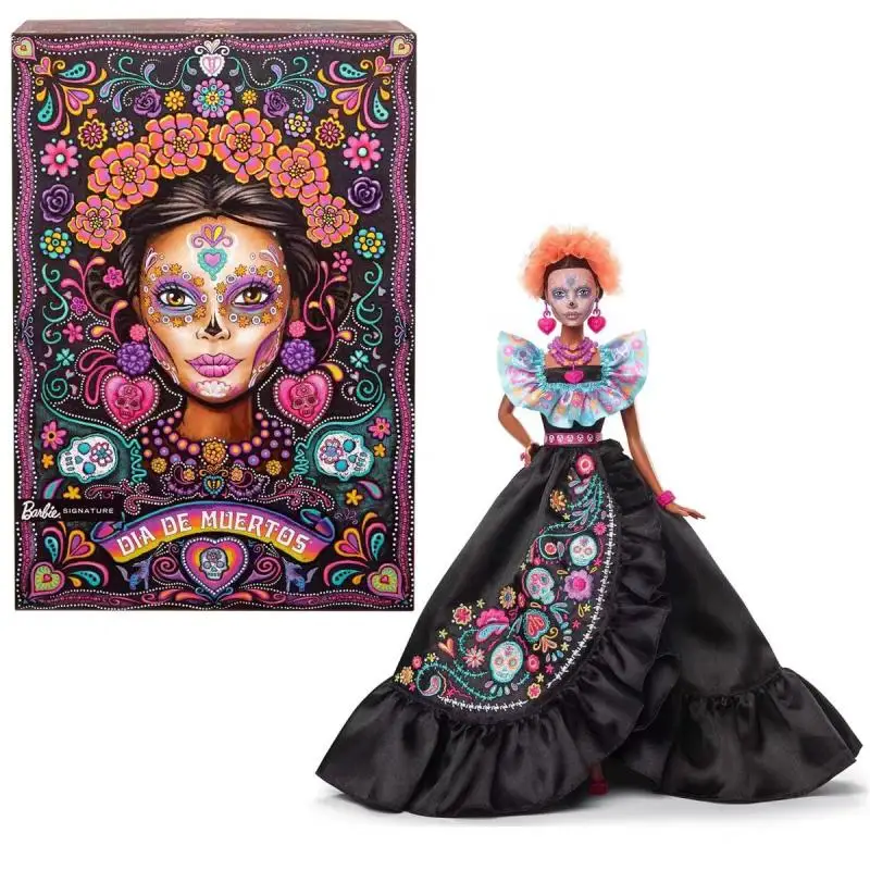 

Barbie Day of the Dead Doll Mexican Skull Makeup Santos Collection Christmas Birthday Surprise Collection Gift