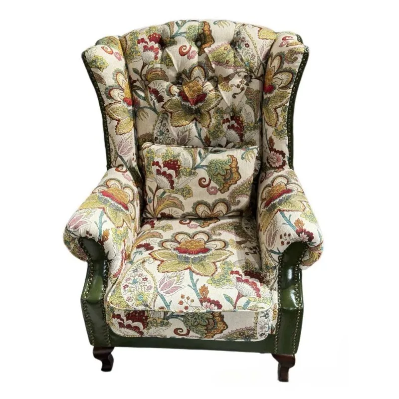 Pojedyncza sofa z tkaniny retro