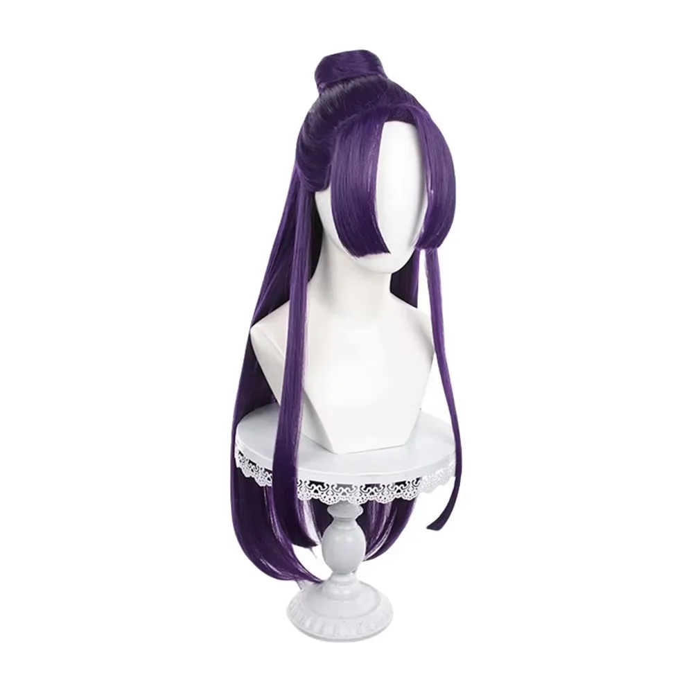 Anime farmacia ragazza Whisper Jinshi capelli sintetici viola lungo dritto parrucca Cosplay puntelli del partito
