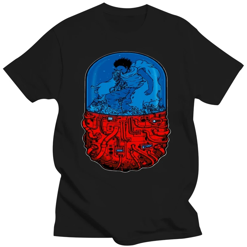 Japan Anime Akira men T Shirt Tetsuo Kaneda Neo Tokyo Tee Man Cool Fashion Short Sleeves Mens Designer cotton tshirt