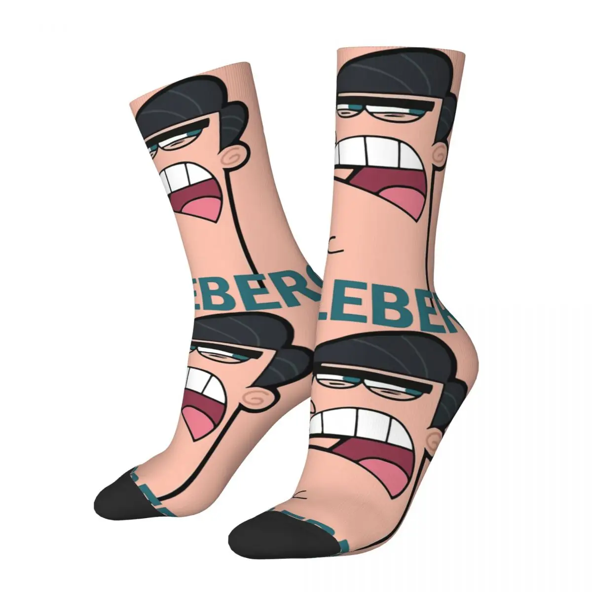 Funny Crazy compression Dinkleberg Sock for Men Hip Hop Harajuku The Fairly Odd Parents Happy Seamless Printed Boys Crew Sock