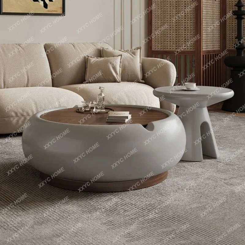 

Minimalist Light Luxury Round Edge Table, Minimalist Modern High-end Living Room Home Special-shaped Coffee Table
