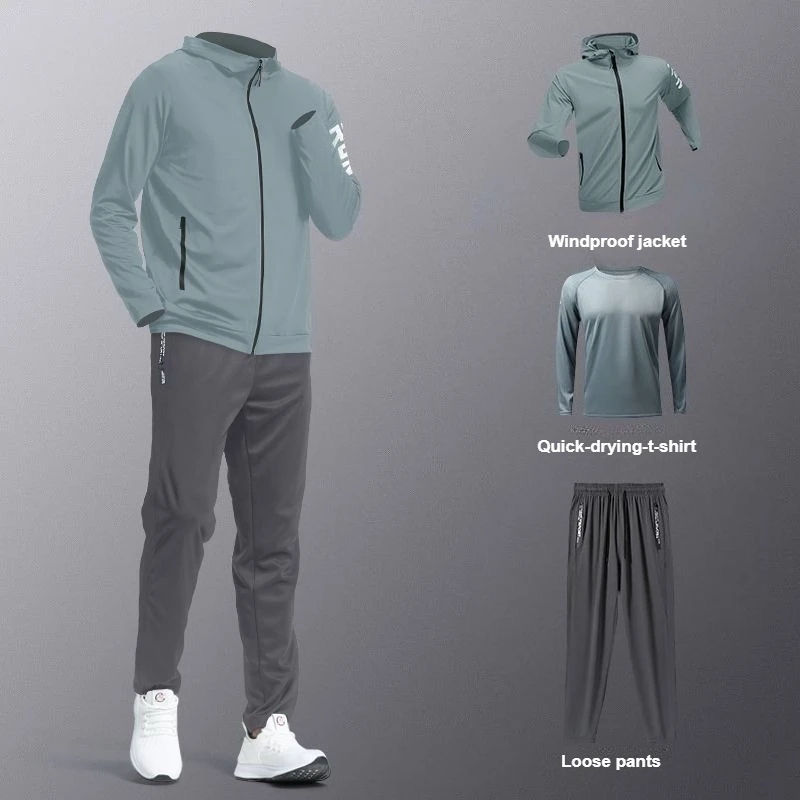 Men's Sportswear Sets: Men's Athletic Shirts for Running, Training, Morning Runs, and Outdoor Fitness