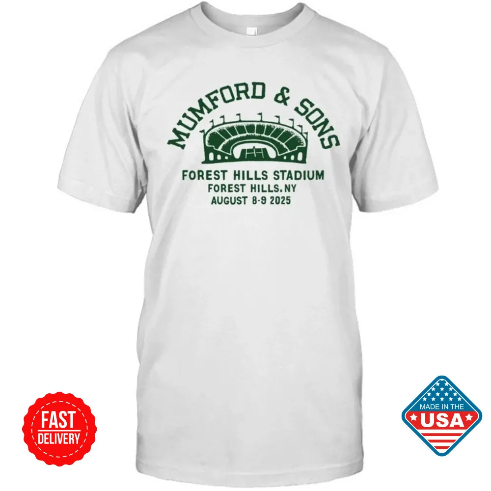 

Стадион Mumford & Sons Aug 9, Forest Hills на 2025 год. Лесные Холли, Нью-Йоркская футболка