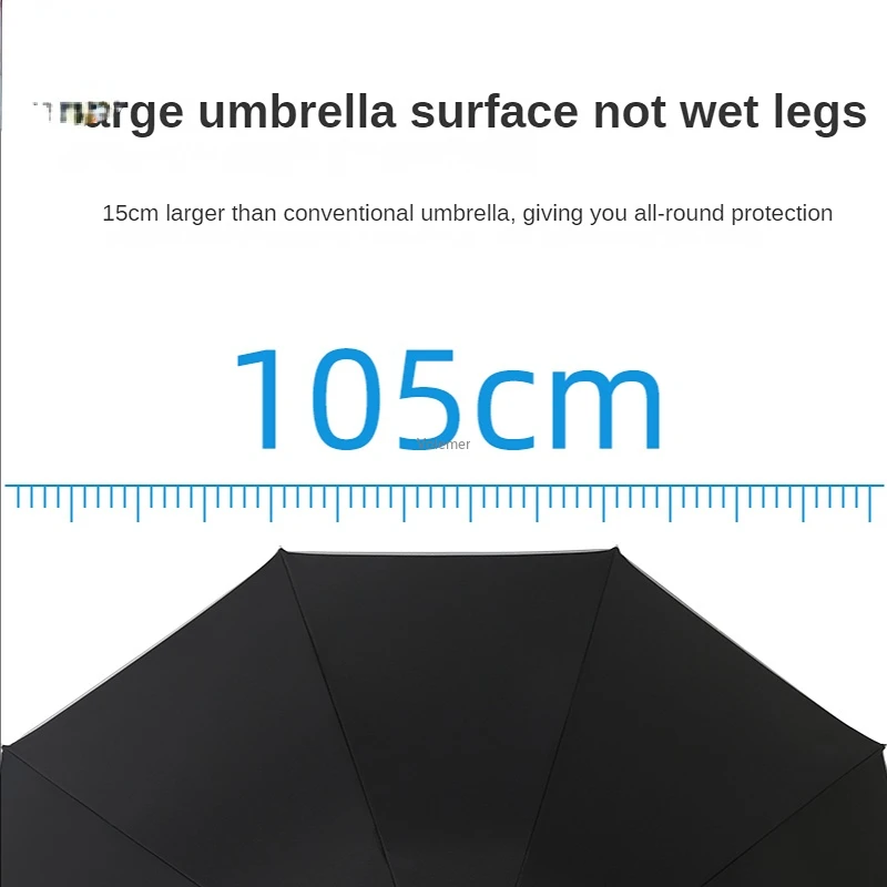 Youpin Auto เปิดปิด10กระดูกโปร่งใส Mechanical ความปลอดภัยร่มพับธุรกิจหรูหรา Anti-Rebound ร่ม