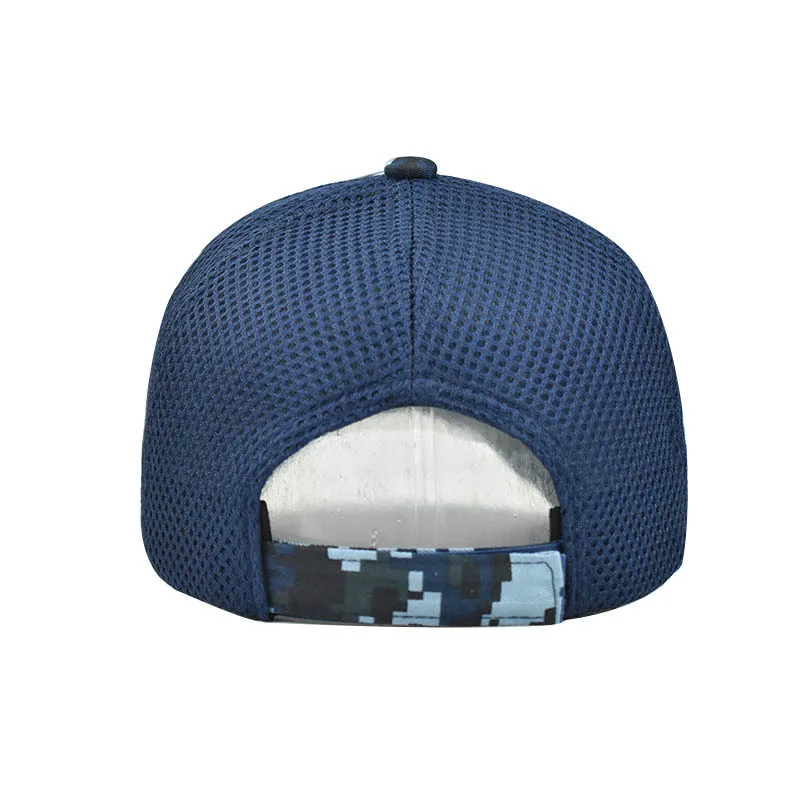 Men’s Tactical Mesh Trucker Hat, Camouflage Outdoor Baseball Cap with Removable Embroidered Patch, Adjustable Snap‑Back Sun Hat