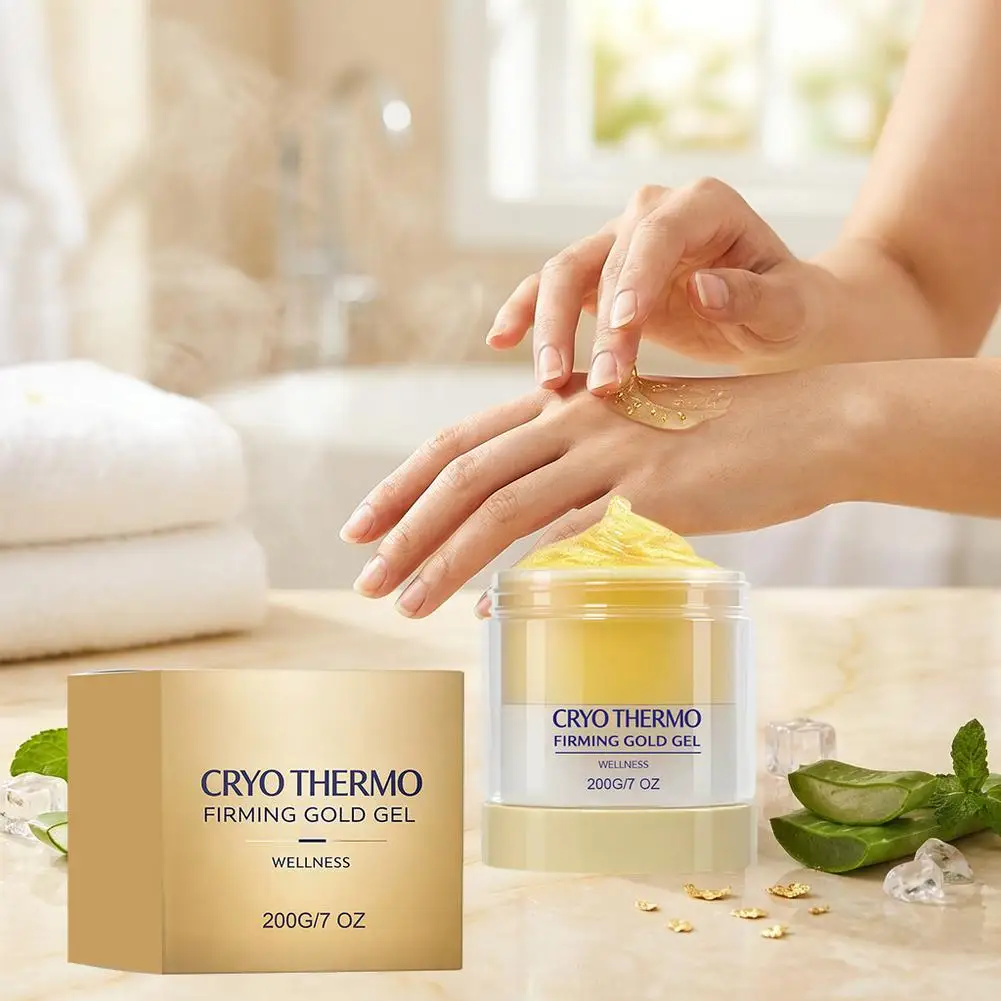 200g Cryo Thermo Firming Gold Massage Gel Wellness Nourishing Aloe Nano Gold Body Care Detoxification Gel Brand Collagen Cream