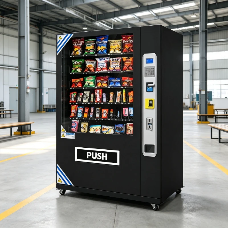 Commercial Green Vending Machine, Customized Keyboard Control Vending Equipment for Drinks Snacks