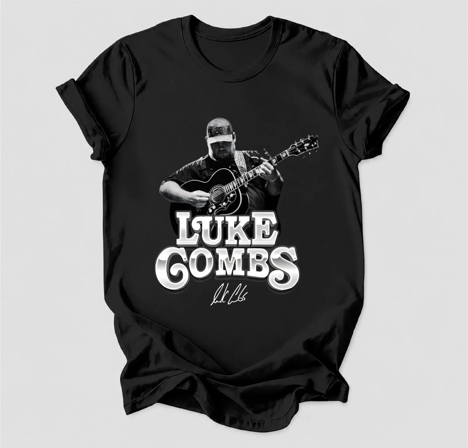 Vintage Luke Combs 2026 Tour My Kinda Saturday Night Graphic T Shirt Unisex Cotton Short Sleeve Country Music Concert Fan Tee
