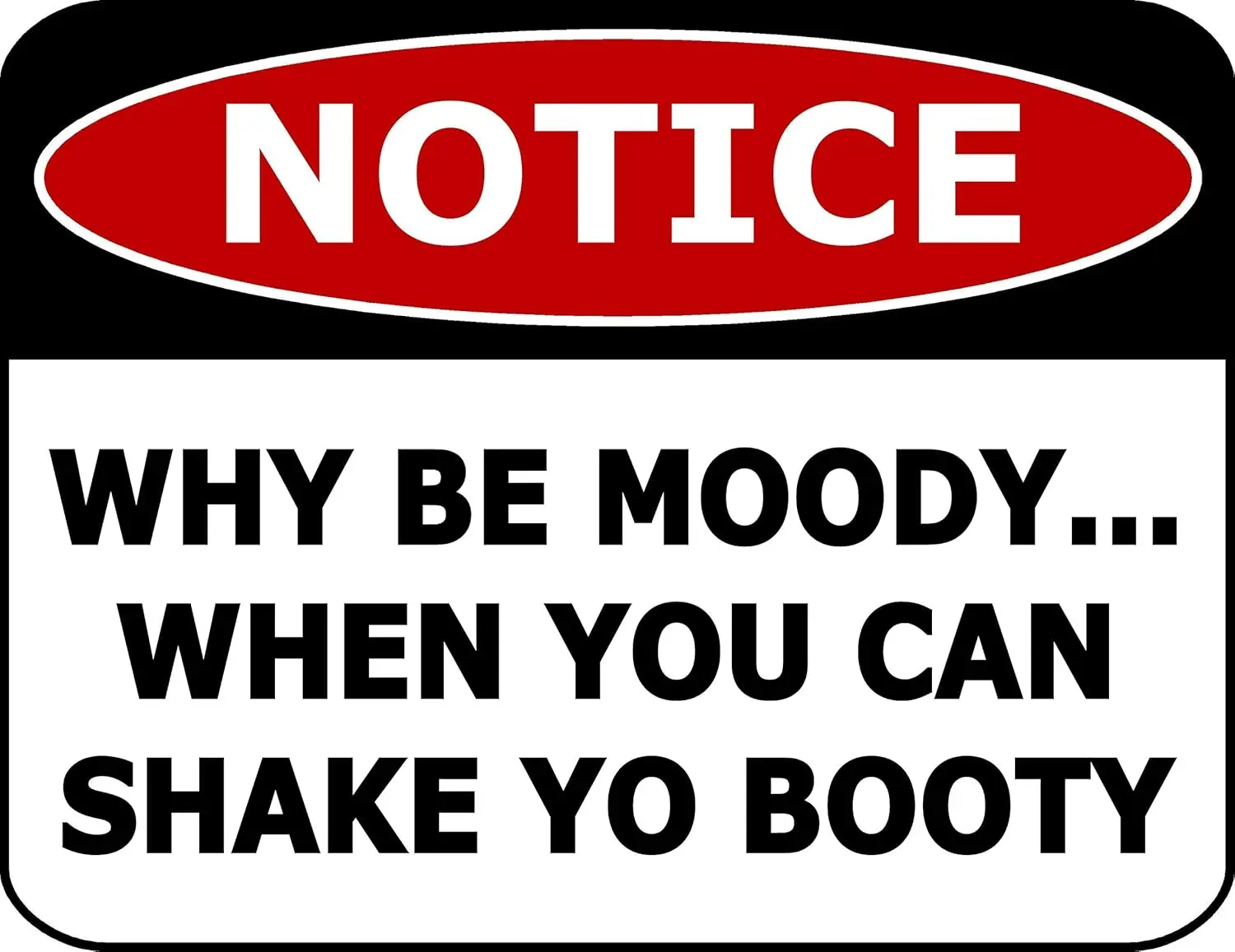 Eletina Plaque Wall Decor Notice Be When You Can Shake Yo Booty Sign Aluminum Metal Tin