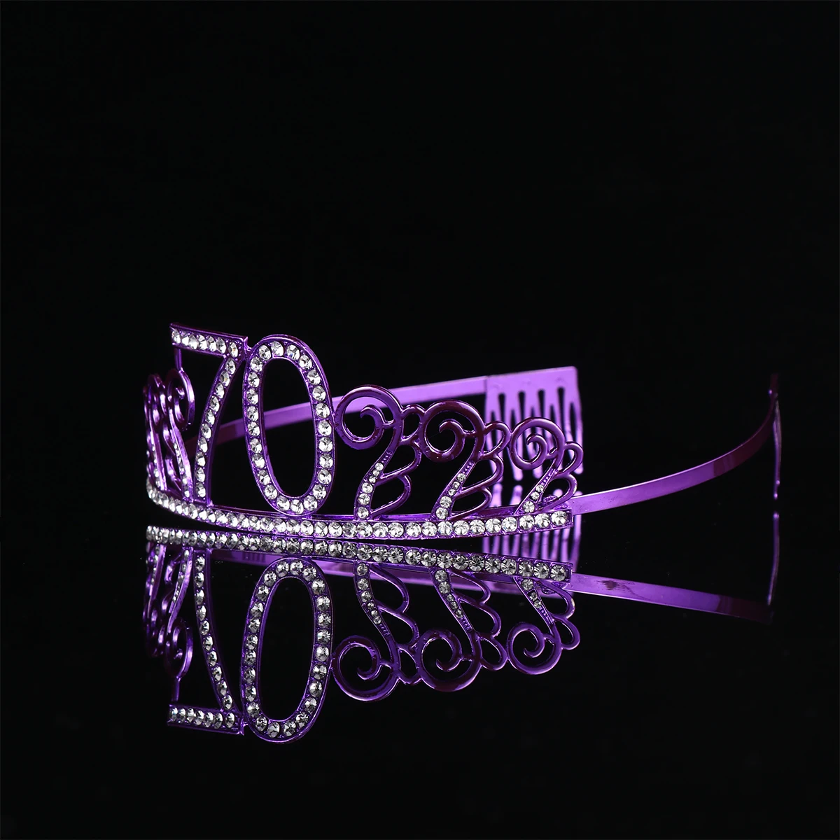 

Birthday Crown Hair Accessories Women Headdress Purple Tiara Delicate Headwear Cake Decor Perfect Gift Hair Styling