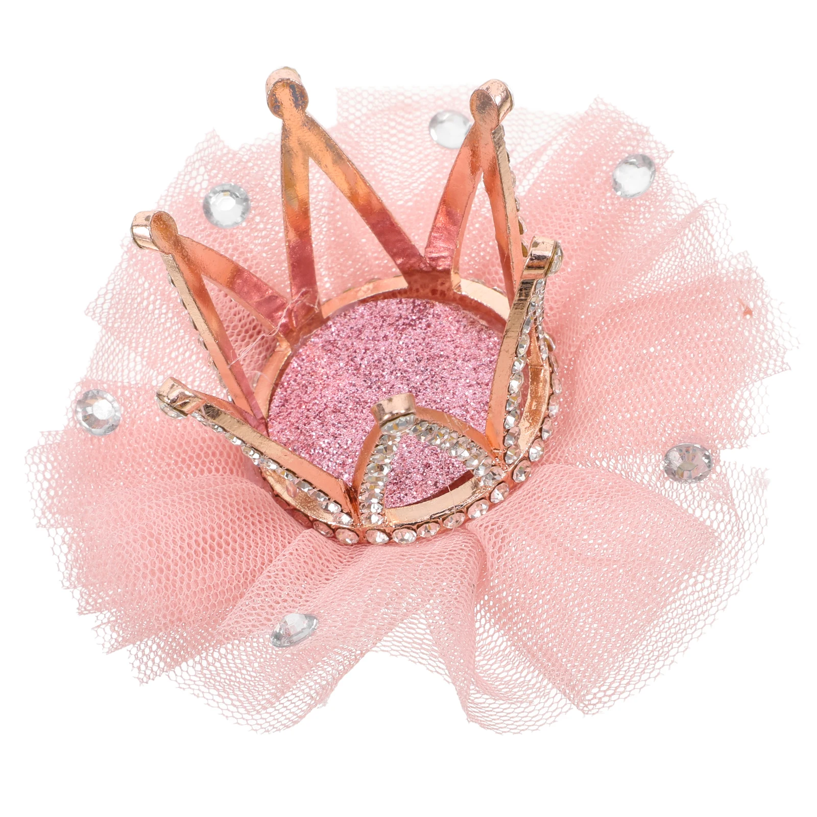 

1Pcs Deep Pink Crown Hair Clip Rhinestone Bobby Bang Clip Stylish Hair Decoration for Outing Bobby Pin