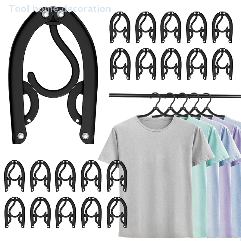 Perchas de viaje de 20 piezas, organizador de perchas de viaje plegable portátil, accesorios de plástico para crucero, estante colgante de ropa esencial