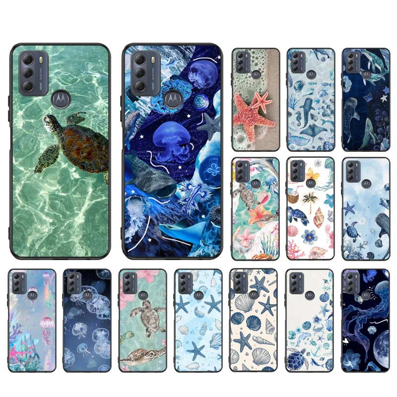 

Blue Ocean Animal Turtle Phone Case For Motorola Moto G84 G85 G04S G34 G14 G64 G54 G53 G72 G32 G13 G60 G10 G20 G30 G24 Power E14