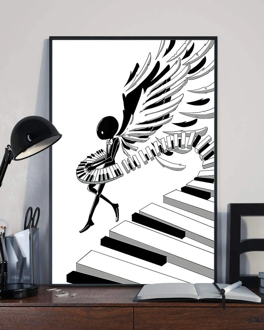 Eeypy Metal Sign Stakes Piano Wings Sign Suitable for Home and Kitchen Bar Cafe Garage Vintage Style Home Decor Vintage sign