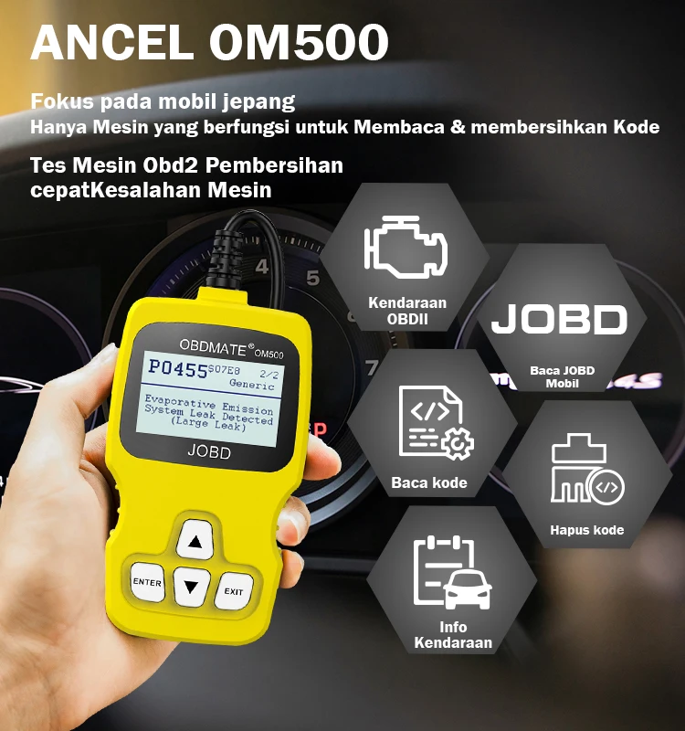 AUTOPHIX OM500 JOBD Scanner for Japanese Car 12V 16 pin OBD2 EOBD Diagnostics Tool Engine Check for Toyota/Honda/Nissan/Suzuki