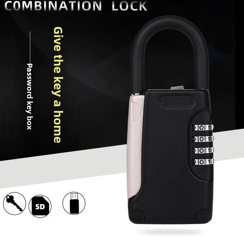 No Installation Mini Password Key Lock Box, Portable Anti-Theft Security Storage Safe Box for Construction Decoration