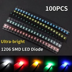 100PCS 1206 SMD LED Diode set Multicolor sample packs Blue Yellow Green White Red LEDs Light Diodes DIY Electronics Kit