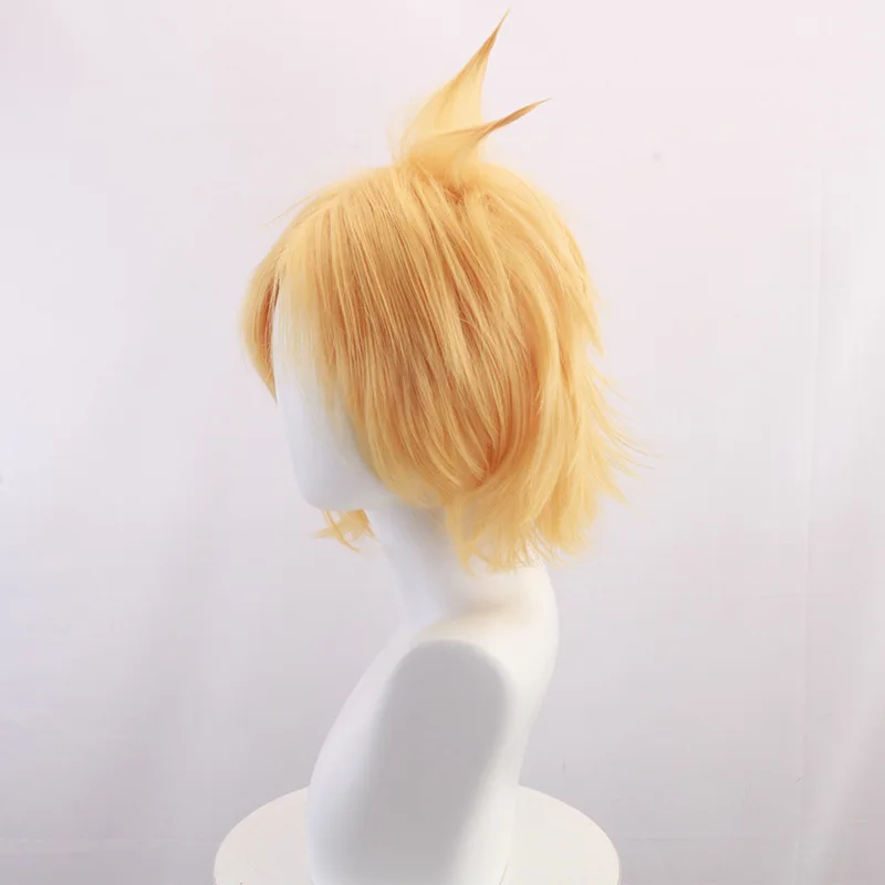 My Hero Academia Kamina Electric Light Brown Reverse Curl Cosplay Wig With Lightning Headpiece