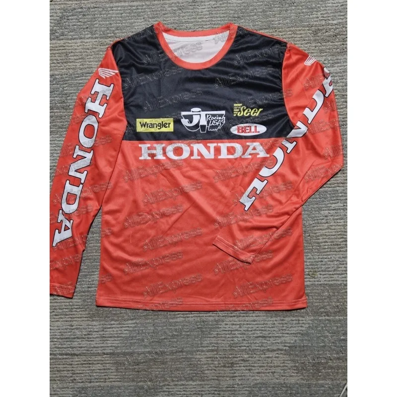 

Autumn Honda 2025 Motorcycle Jersey Long Sleeve Riding Shirt Breathable Bike Racing Gear Comfortable Off-Road Moto Top for Men