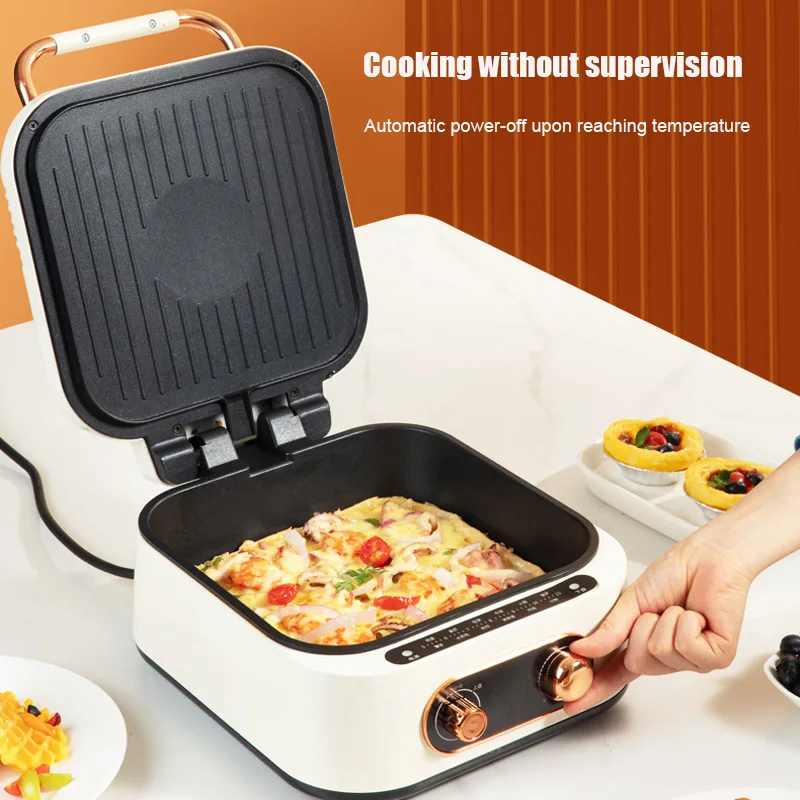 2in1 Electric Baking Pan Double-Sides Heating Folding Frying BBQ Grill Roasting Hot Pot Non-Stick Multi Function Cooker